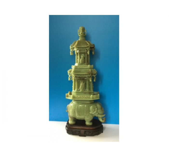 黄玉佛像塔20kg